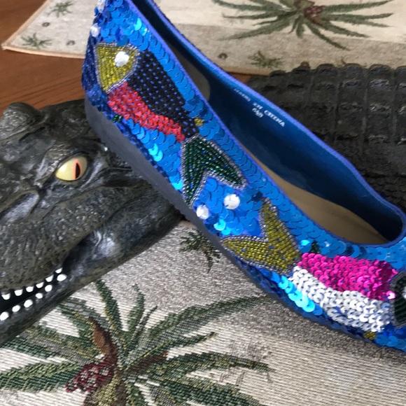 🌴🌴Vintage Radical sequin flats - Picture 7 of 8